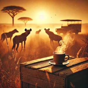 Caffè all'alba con iene