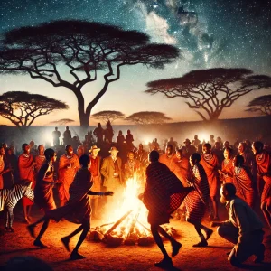 Serata danzante con i Masai