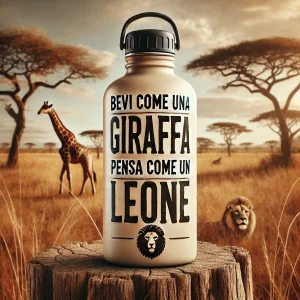 Borraccia: Bevi come una giraffa, pensa come un leone