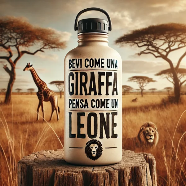 Borraccia: Bevi come una giraffa, pensa come un leone