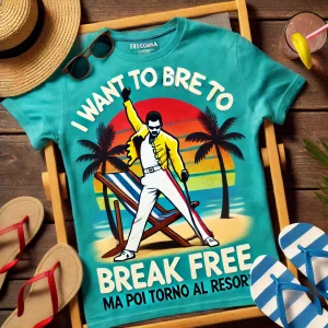 T-shirt “I Want to Break Free (ma poi torno al resort)