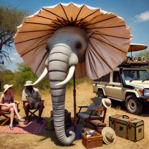 Ombrello Parasole a forma di elefante