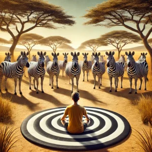 Seduta d’ipnosi con zebre – Più rilassante di un mantra… ma con più righe.