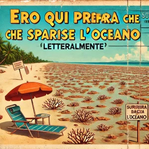 Cartolina “Ero qui prima che sparisse l’oceano (letteralmente)” – Limited Edition da bassa marea.